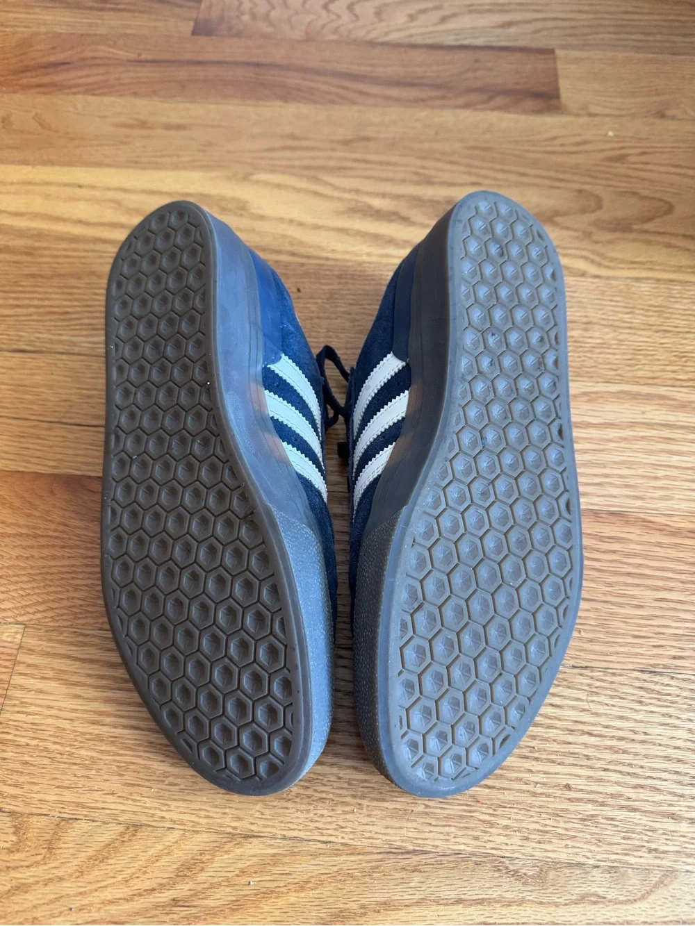 Adidas Busenitz Blue and White Suede Sneakers